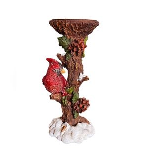 Cardinal Candle Holder Size 10" H x 4" W